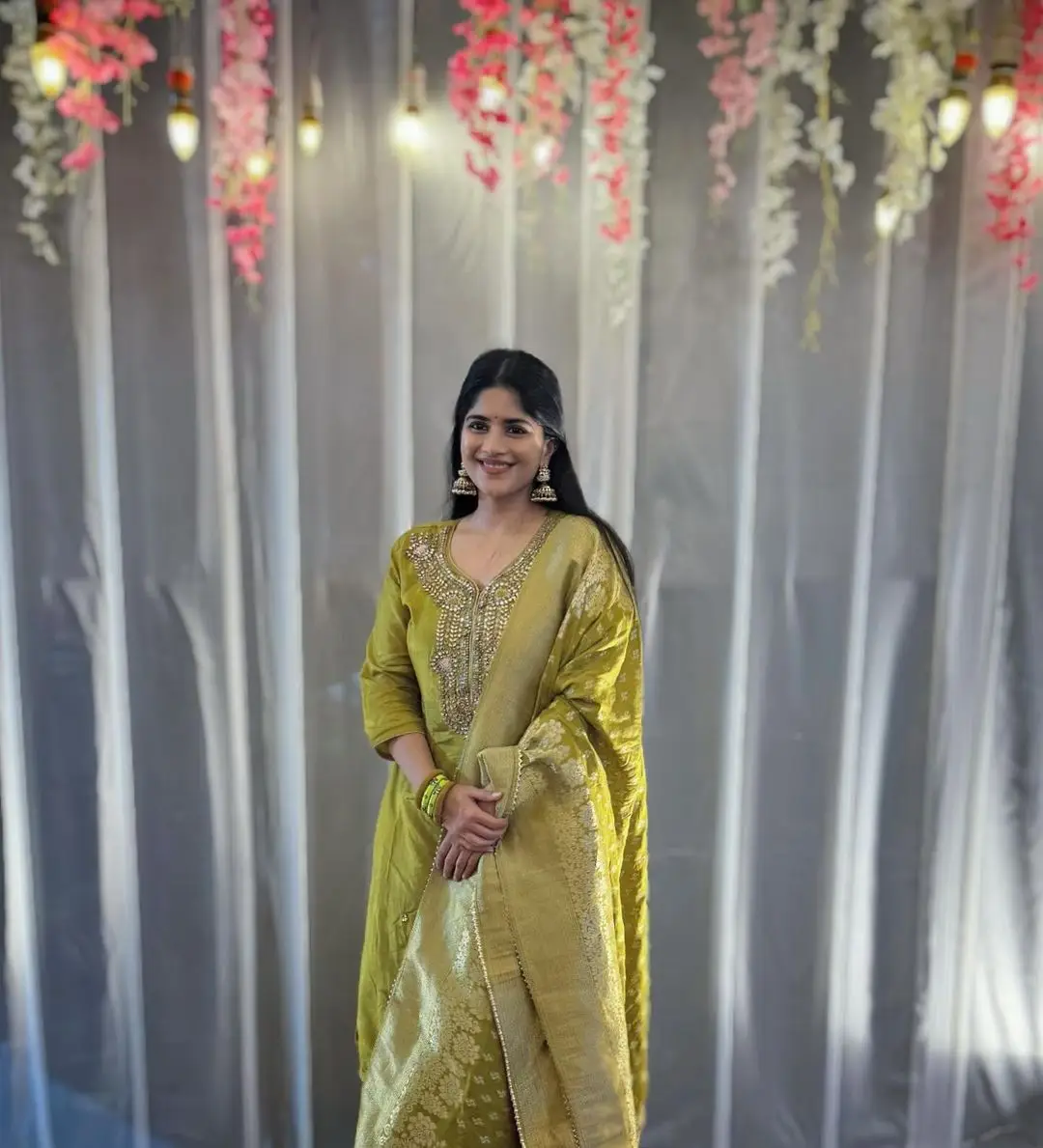 Telugu Actress Megha Akash Photoshoot in Lemon Yellow Dress